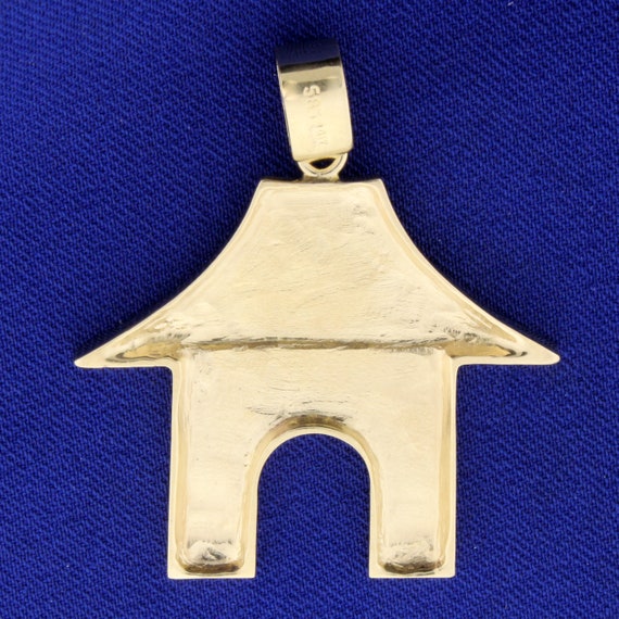 Traditional Asian Temple or Shrine Pendant in 14K… - image 2