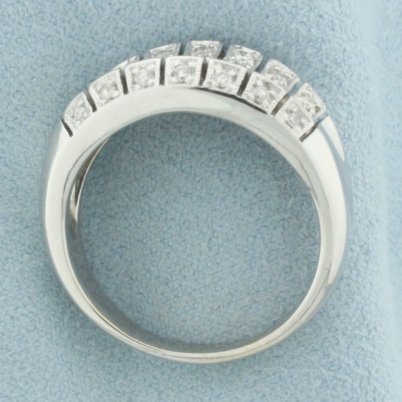 Unique Pave Set Diamond Ring in 14k White Gold - image 3