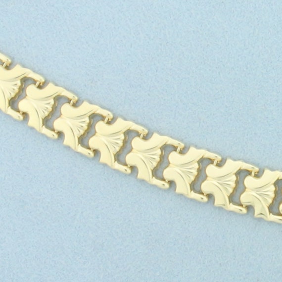 Italian Designer Link Bracelet in 14k Yellow Gold - image 2