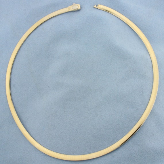 Reversible Omega Necklace in 14K Yellow 