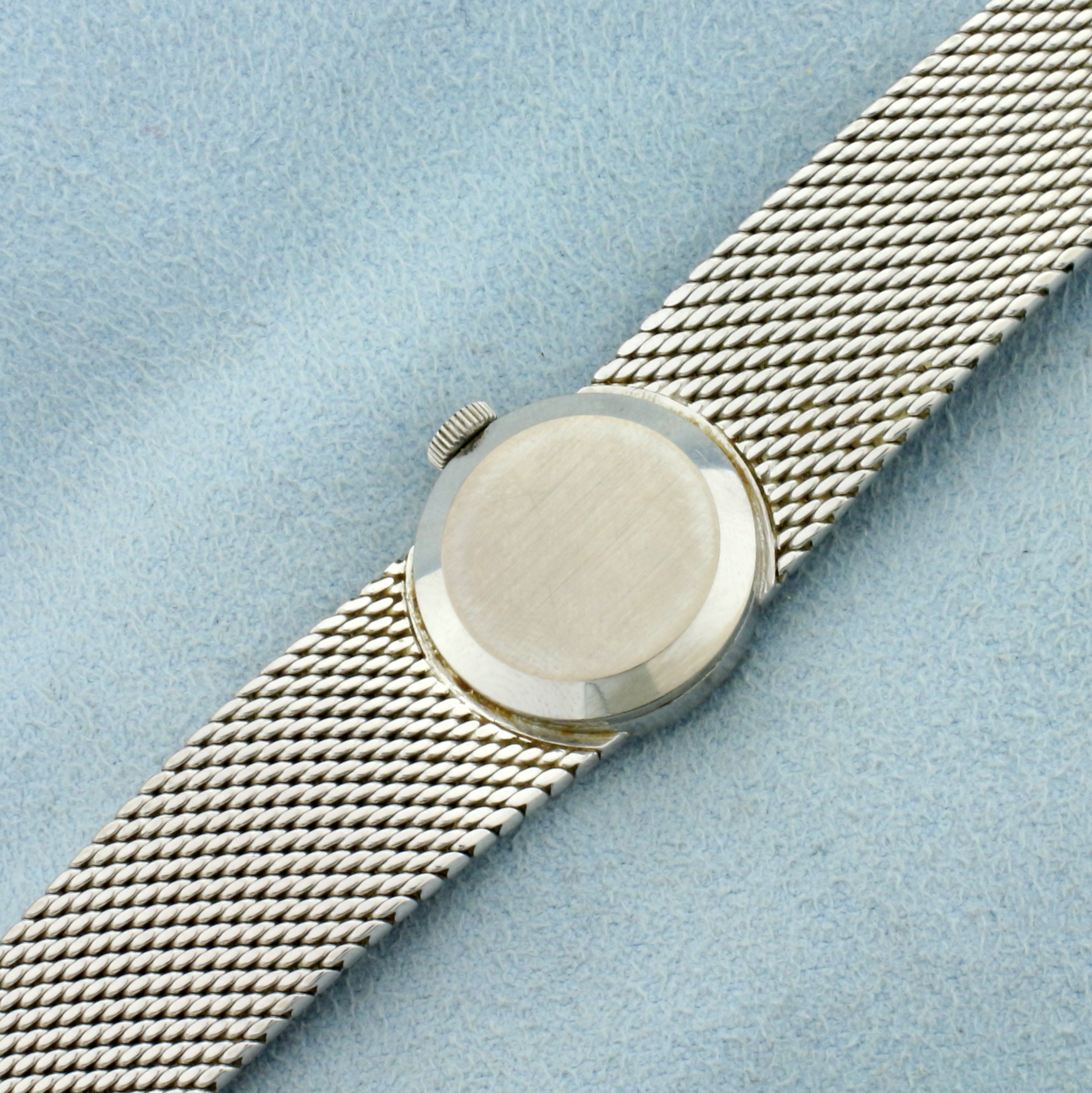 Womens Vintage Omega Watch in Solid 18K White Gold Case and 