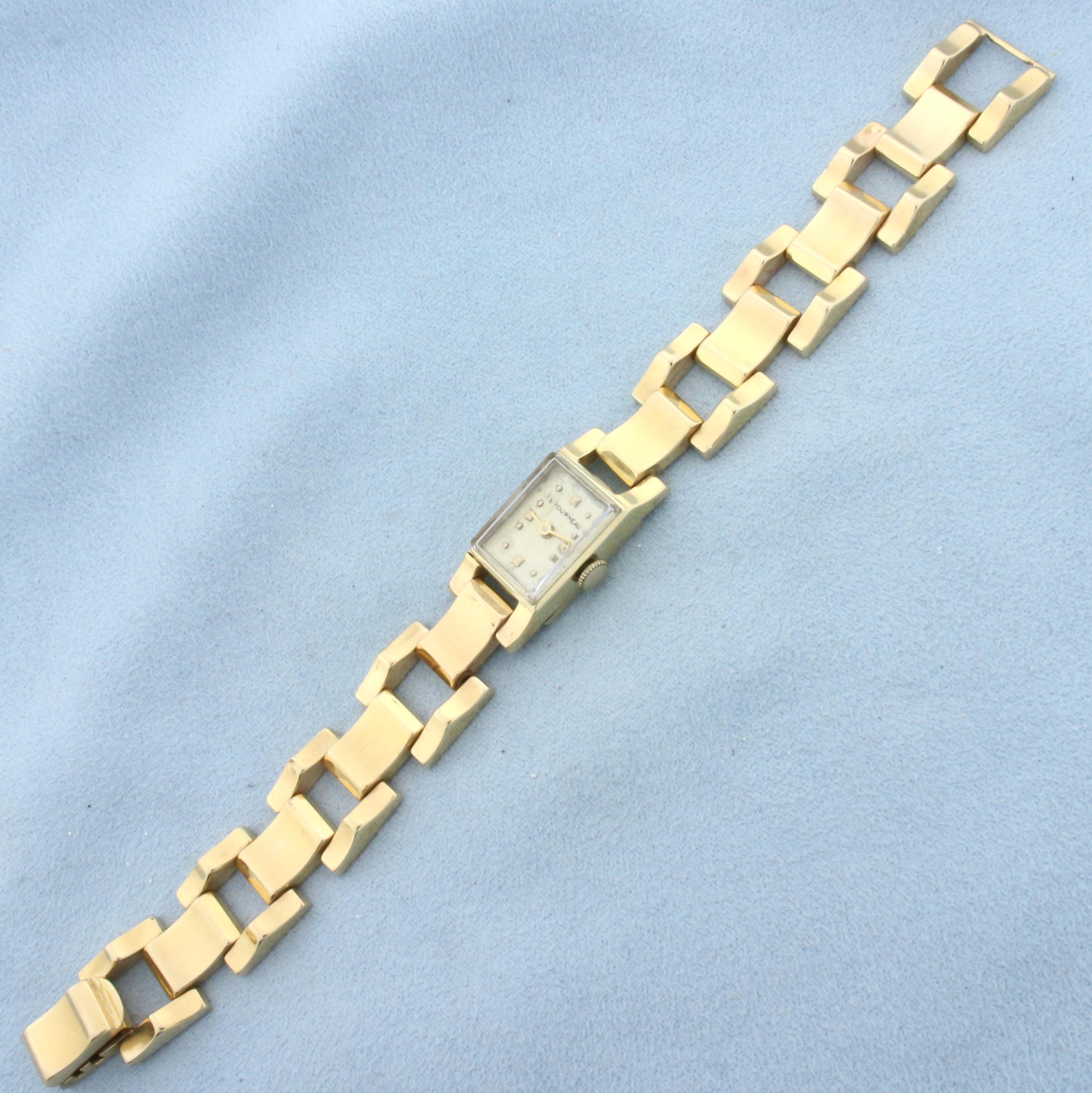 TOURNEAU Women’s Stainless Steel and 14kGold plated Classic Watch Tourneau CORPORATE COLLECTION Stainless Gold & Silver Tone  main image 3