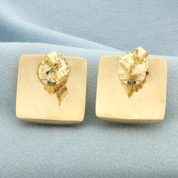 Isabelle Fa Designer Coussinet 20MM Square Minimalist Earrings in 