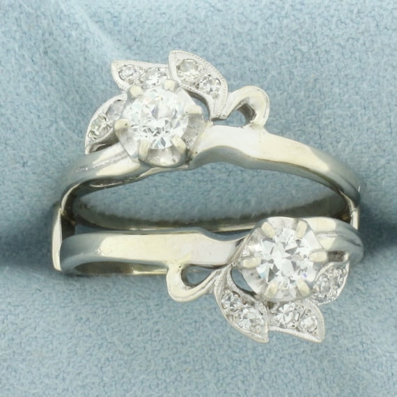 Antique Old European Cut Diamond Ring Jacket in 1… - image 1