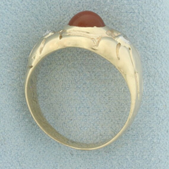 Spessartite and Diamond Ring in 14k Yellow Gold - image 3
