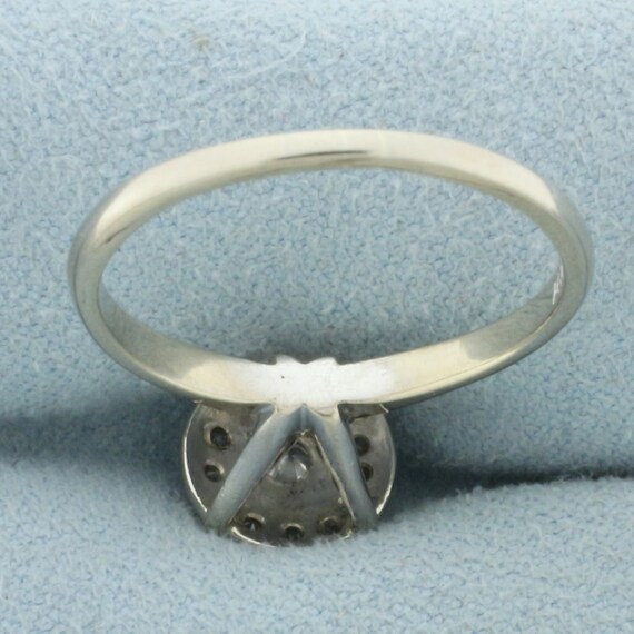 Pave Diamond Disc Design Ring in 14k White Gold - image 4
