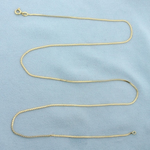 Italian 24 Inch S-Link Chain in 18k Yellow Gold