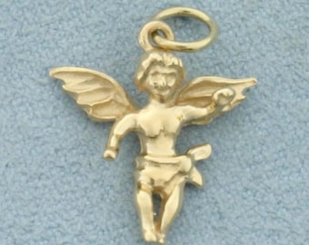 ヴィンテージ 14K イエローゴールド「天使と結婚しました」チャーム