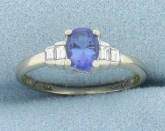 Levian Sapphire and Diamond Ring in 14k White Gold