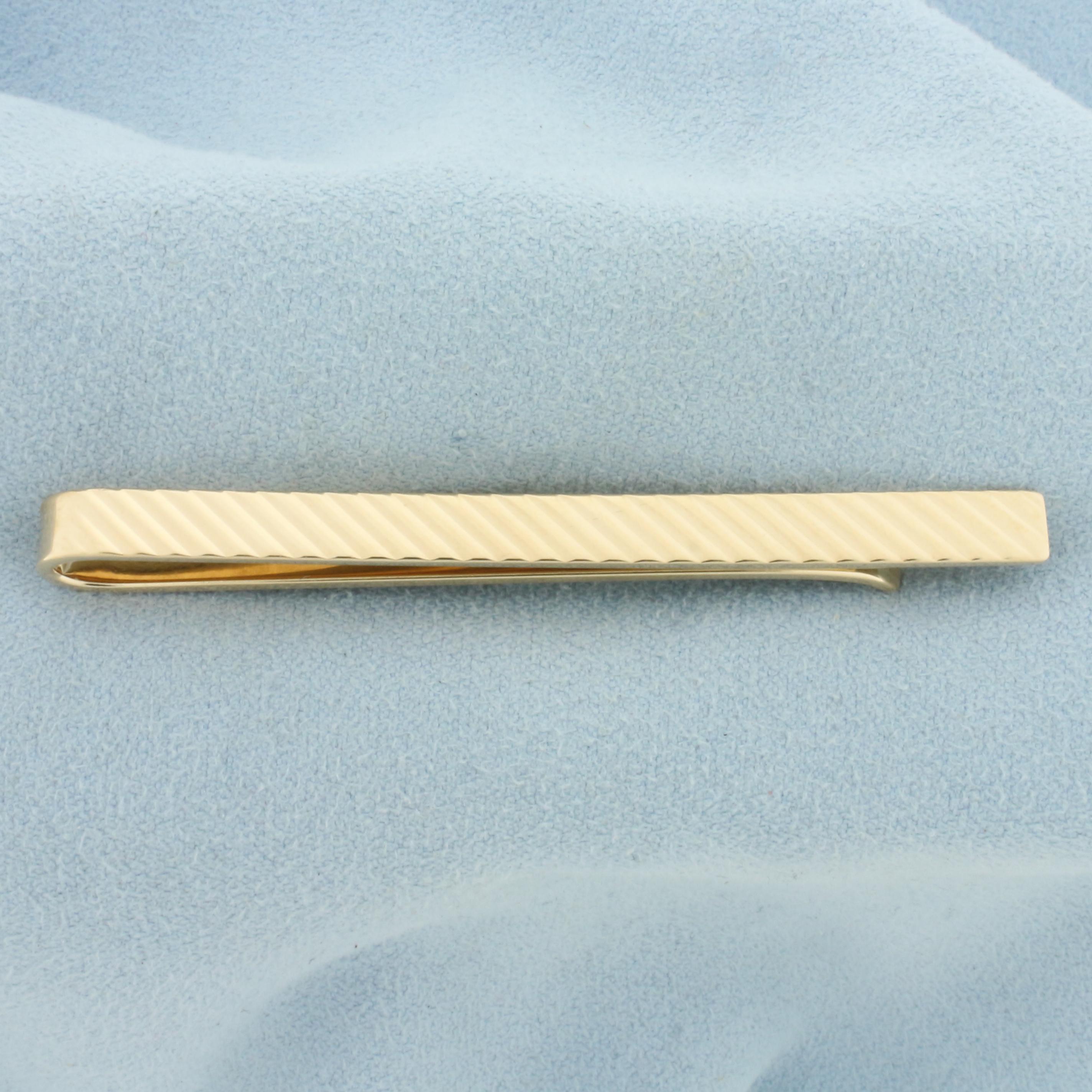 ティファニーネクタイピンセット　14K ティファニーの14Kイエローゴールド製ネクタイピン（ナンバー入り