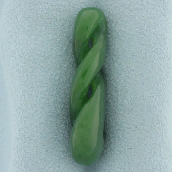 Vintage Hand Carved Jade Pendant - image 2