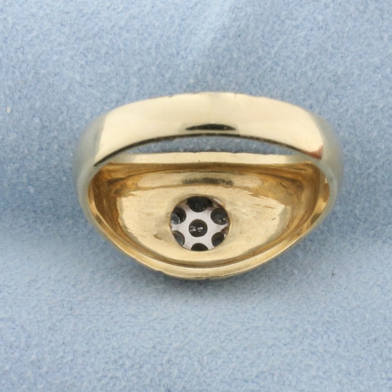 Vintage Diamond Dome Ring in 14K Yellow Gold - image 4