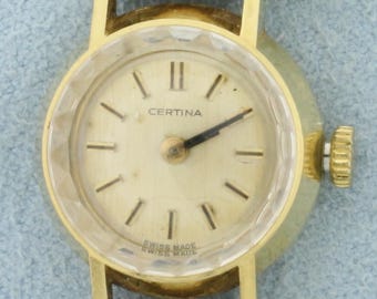 Certina Swiss Windup Watch in 14k Solid Yellow Gold Case