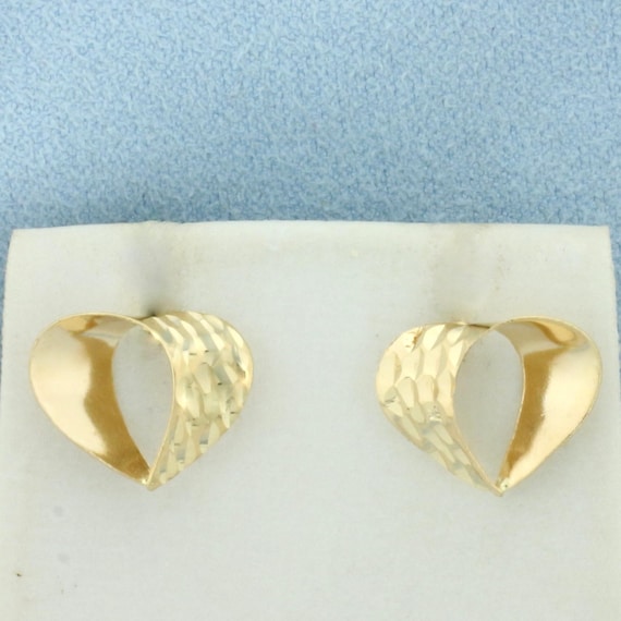 Orecchini Foglia In Oro Giallo Con Diamante Vecchia Europa 0 Ct E Pave