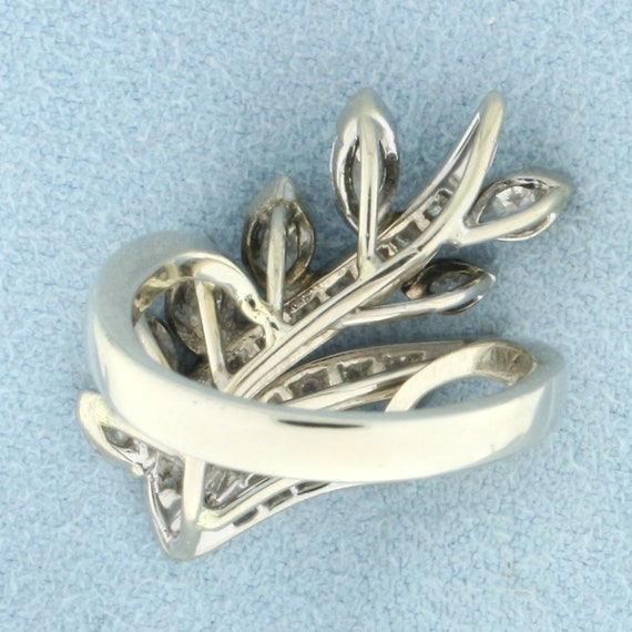 1ct Nature Design Diamond Ring in 14K White Gold - image 4