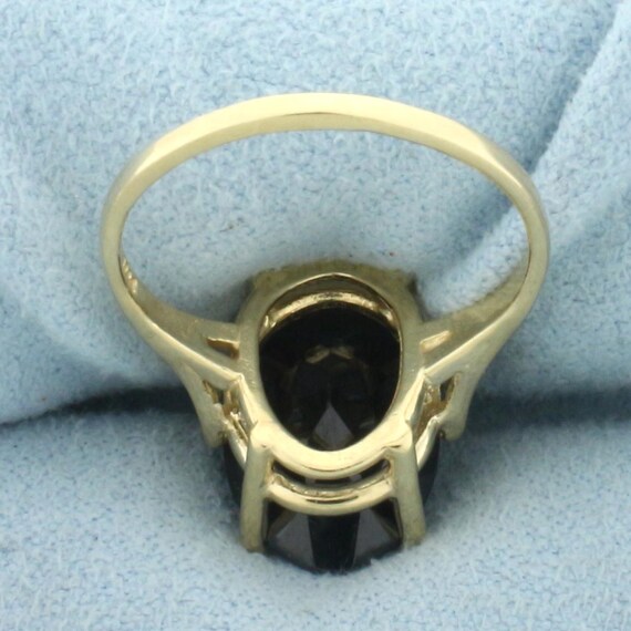 Garnet Solitaire Statement Ring in 14k Yellow Gold - image 4