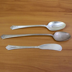 Oneida Erbstück Damast Rose Sterling Silber Besteck 3er Set
