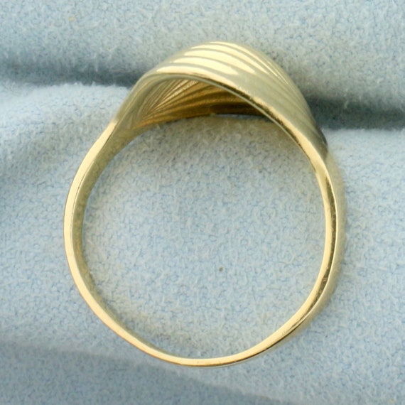 Abstract Dome Ring in 14K Yellow Gold - image 3