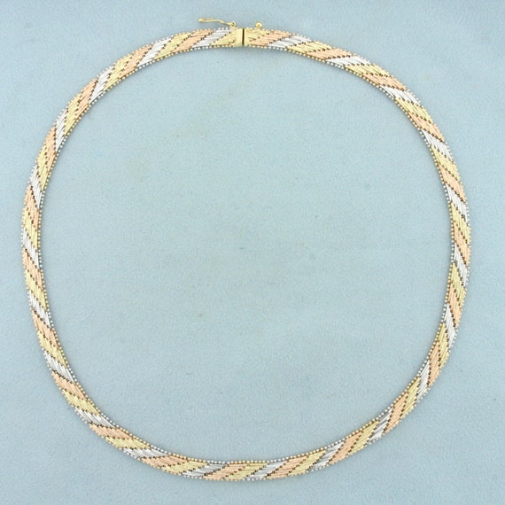 Italian 16 Inch Tri-color Designer Link 