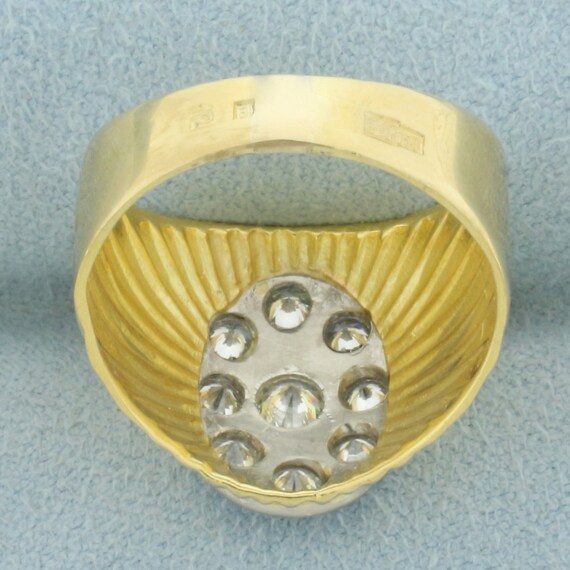 Italian Diamond Bulls Eye Target Design Ring in 1… - image 4