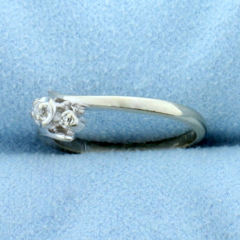 Three-Stone Diamond Wedding or Anniversary Ring in 14K White Gold