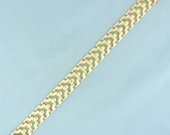 Italienisches Designer Fancy Gliederarmband in 14k Gelbgold