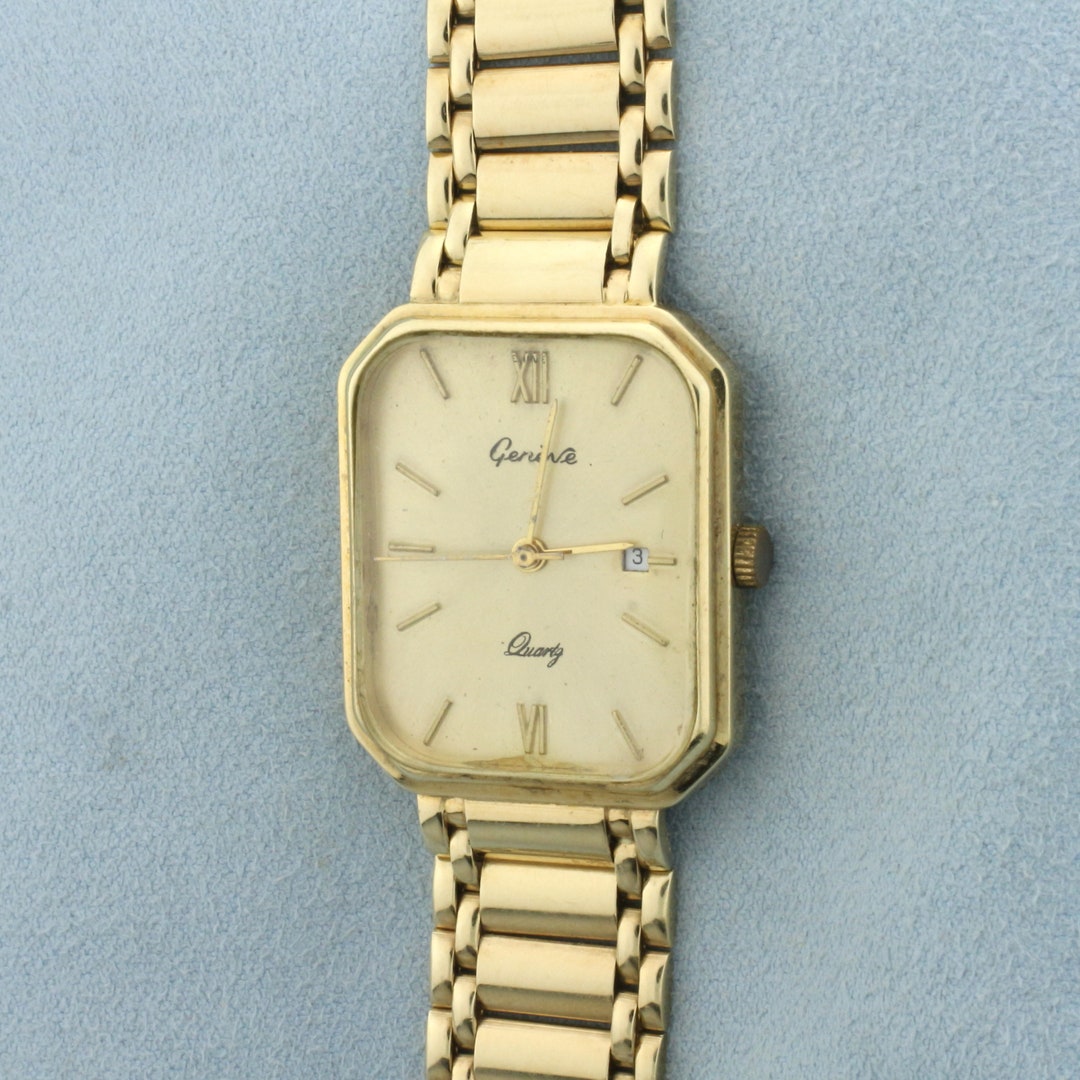 Geneve quartz 14k gold watch price hotsell