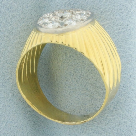 Italian Diamond Bulls Eye Target Design Ring in 1… - image 3
