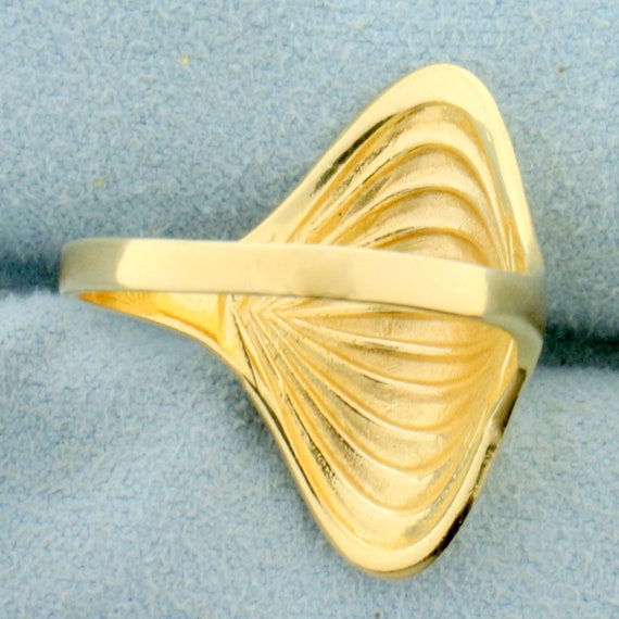 Abstract Dome Ring in 14K Yellow Gold - image 4