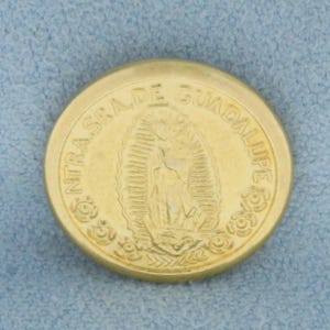 Our Lady of Guadalupe Matthew 19:6 Bible Verse Gold Token in 14k Yellow Gold