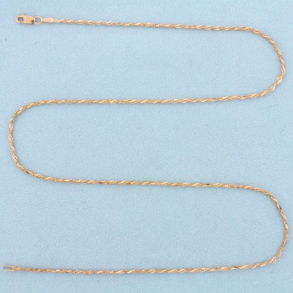 イタリア製 20インチ ツイストベベルリンクチェーンネックレス（18K 
