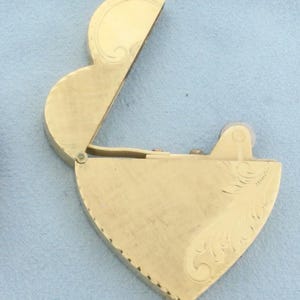 Vintage Engravable Heart Lighter with Matching Case in 14k Yellow Gold