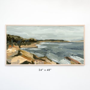 Maine Fine Art Print of Original Painting, 'Acadia' Landscape Wall Art & Home Decor, Horizontal Canvas Paper Print image 4