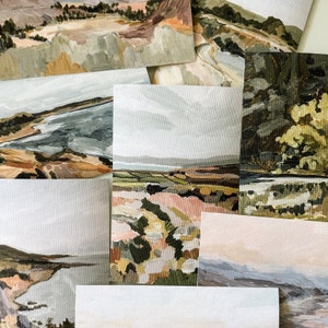 Maine Fine Art Print of Original Painting, 'Acadia' Landscape Wall Art & Home Decor, Horizontal Canvas Paper Print image 6