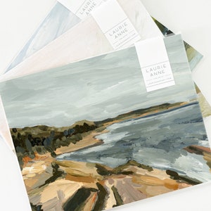 Maine Fine Art Print of Original Painting, 'Acadia' Landscape Wall Art & Home Decor, Horizontal Canvas Paper Print image 5