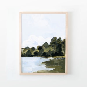 THE LAKE Vertical Canvas Paper Print