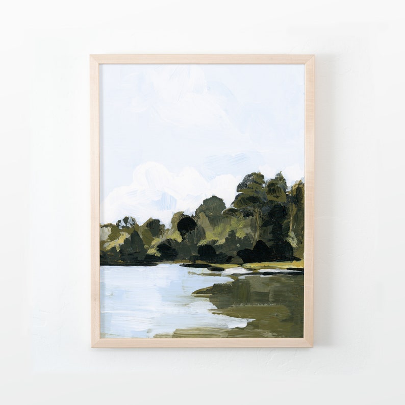 THE LAKE Vertical Canvas Paper Print image 1