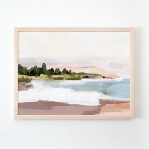 SUNSET SHORE Horizontal Canvas Paper Print