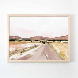 DESERT ROAD Horizontal Canvas Paper Print