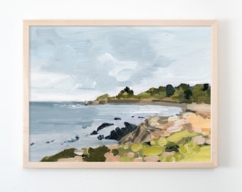 Cambria California Seascape Art Print: Coastal Landscape Painting