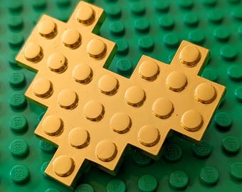 Lego Herz Pin (Gold)