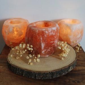 Himalayan salt crystal tealight holder, lantern, healing stones, healing crystals, natural stones, esoteric, decoration, gift idea