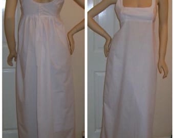 Regency ladies cotton petticoat.  Made to measure.  Pleated hem Underskirt