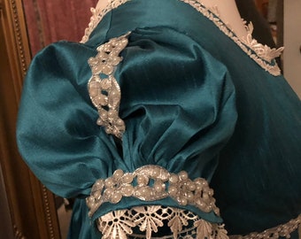 ladies regency evening gown.  Jane Austen ball gown made to measure