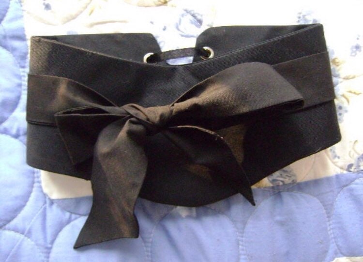 Image of Napoleonic Men’S Military Ready Tie Neck Stock. Jane Austen Cravat. Made To Measure. Black Tie. Ascot