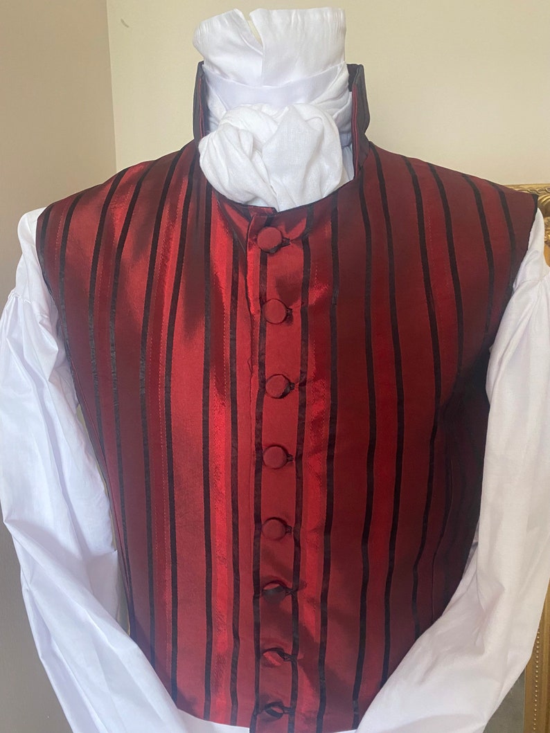 Mens Regency Style Waistcoat. Ready Made Chest 46. Black & Etsy