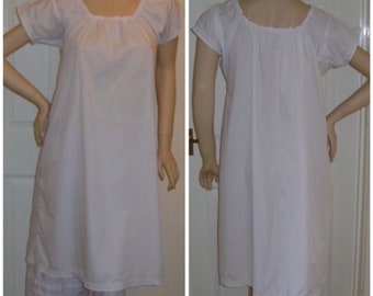 Regency ladies cotton chemise.  Made to measure.  Pleated hem Underskirt