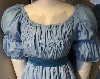 ladies Rococo chemise a la reine gown.  Georgian robe a la reine.  Made to measure