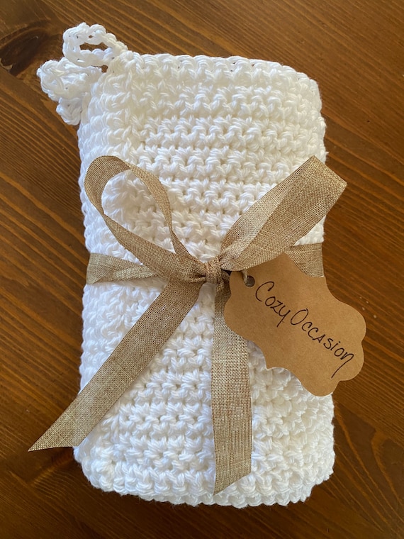 Four White Wash Cloths, Eco Cloths, Reusable Cleaning Clothes 