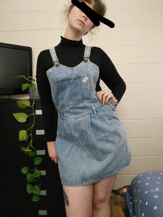 Authentic 80s Guess pinafore, vintage guess overal